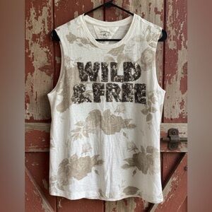 Idyllwind by Miranda Lambert Sleeveless Floral Sequin Wild and Free Top Size M
